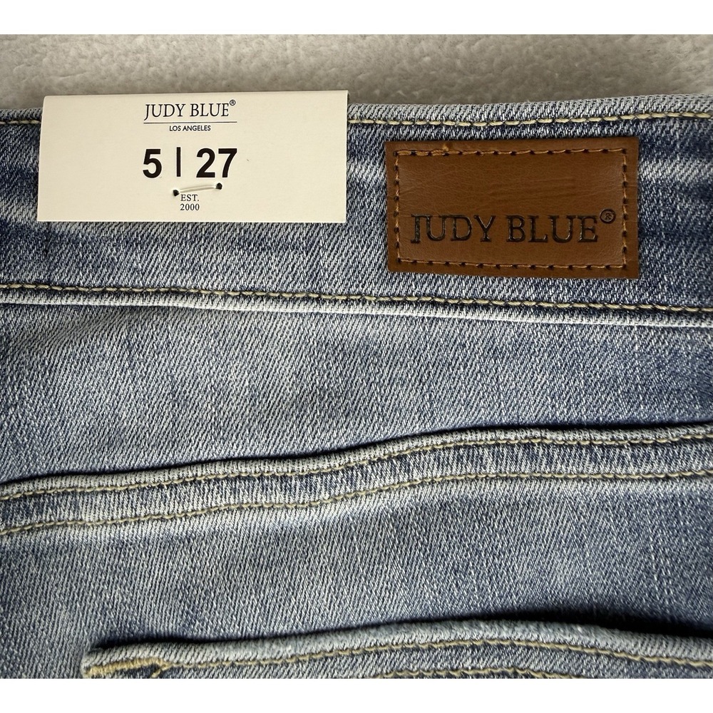 Judy Blue Relaxed Fit High-Rise Jeans Women's 5/27 Blue Stretch Denim JB82336LT - Picture 13 of 13